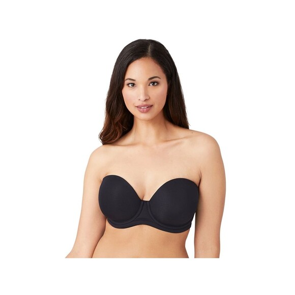 Wacoal Womens Red Carpet Strapless Underwire Bra 42D Black 854119 with straps - Picture 1 of 13